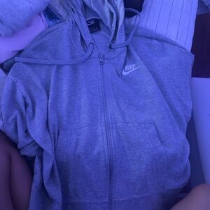 Nike Gray Zip-Up Hoodie